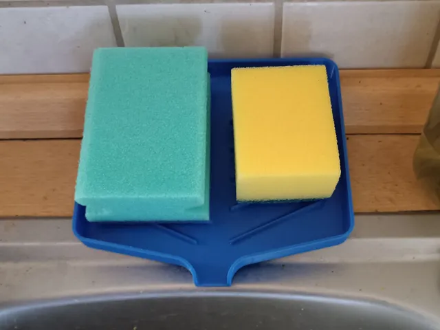 Sponge Holder on Wedge Supports