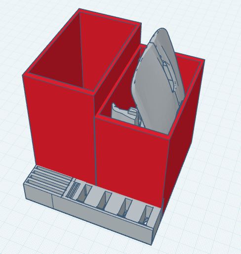 Desk organizer with space for HyperX mouse
