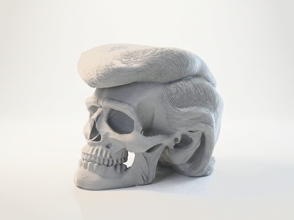 Donald Trump Skull Political Sculpture 3D Printable