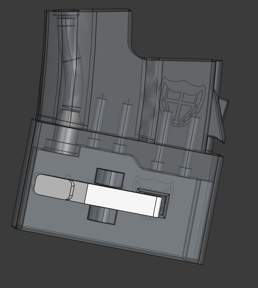 Airsoft AUG to M4 Mag Adapter - M3 Screws and Threaded inserts