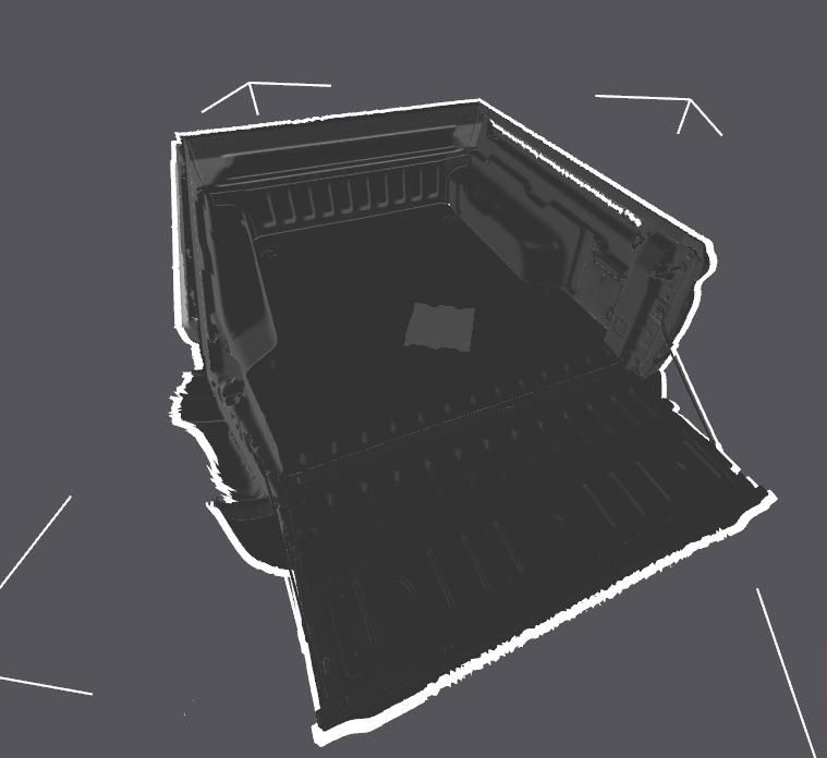 Ford Maverick Pickup Bed 3D scan simplified model.