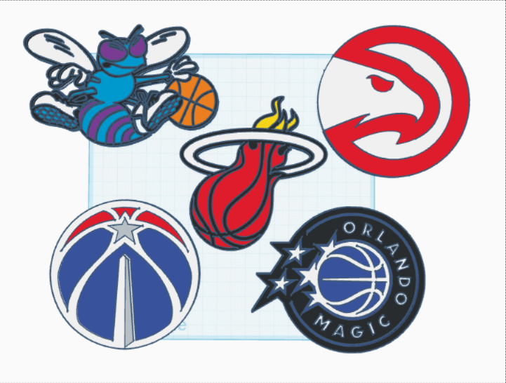 Miniatura 14 do modelo 3D 30 NBA Logos