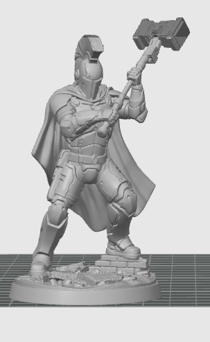 Oath Sword Bastion Knight with Two Handed Warhammer