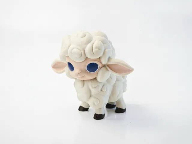 Cute Sheep Figurine Chibi Animal 3D Printable