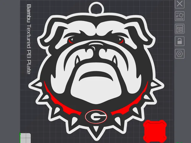 Georgia Bulldogs Alternate Oversized Necklace Logo