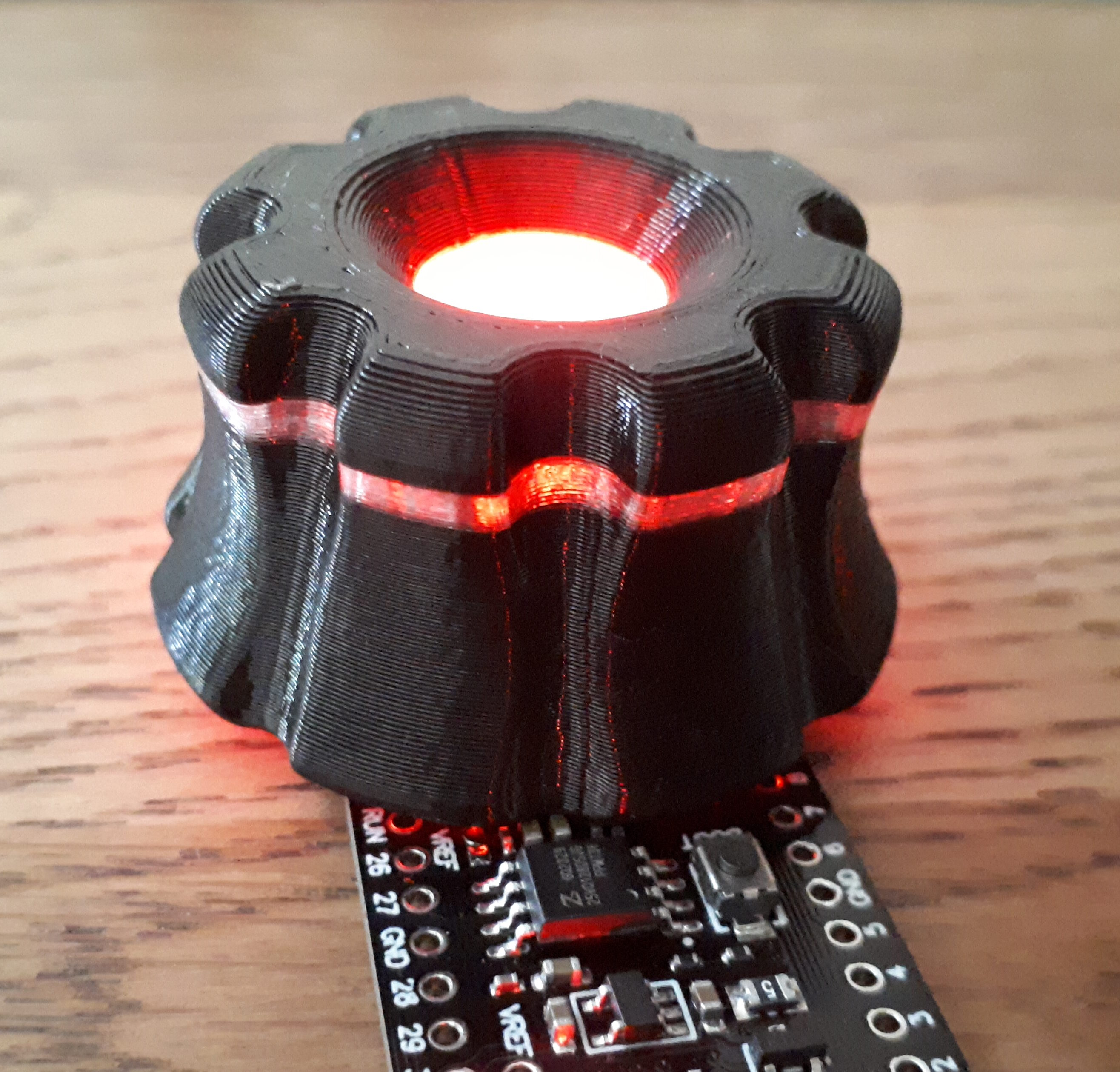 Grippy illuminated potentiometer knob (for 6mm shaft)