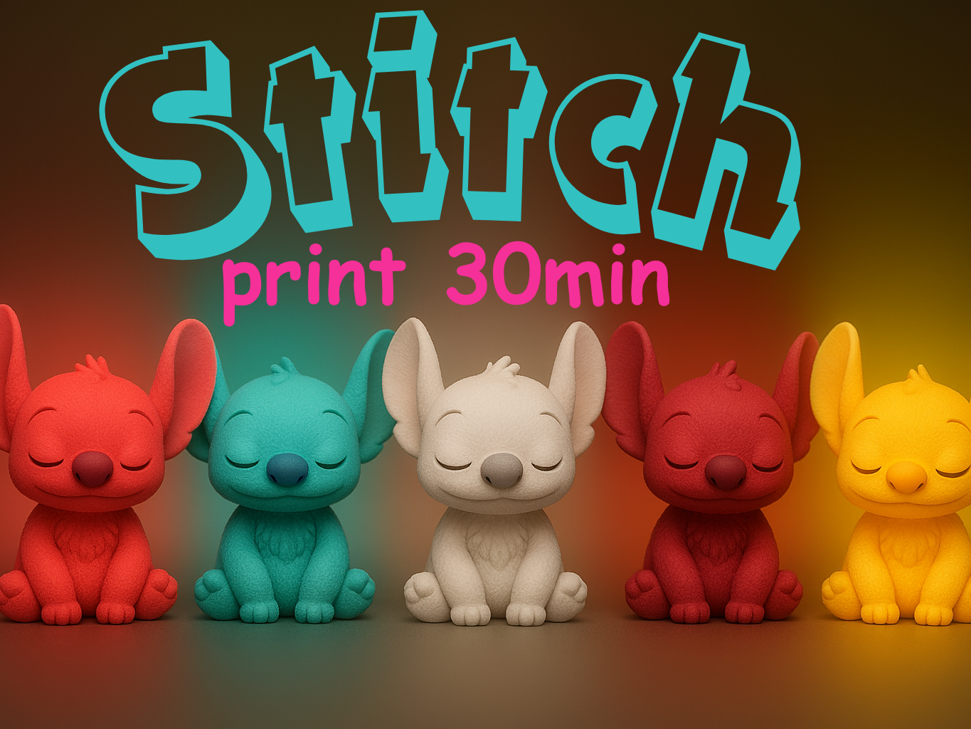 Little Stitch- printing in 30min- keychain or figurine 3D model