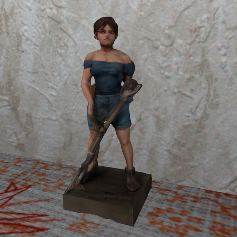 FDM NPC Young Farmgirl with Fork nosupport TTRPG Ready