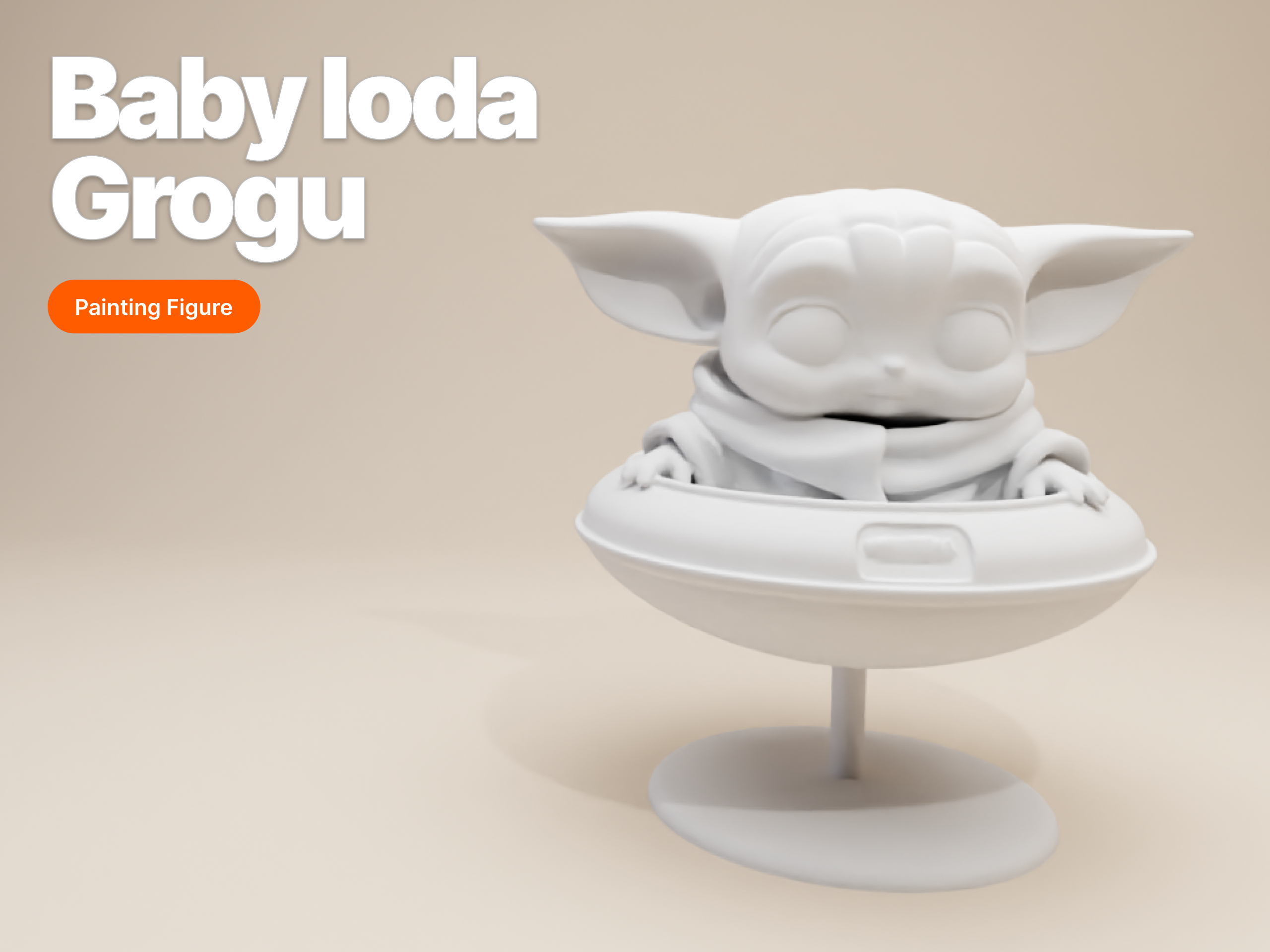 Chibi Baby Yoda (Grogu) in Floating Pod – Funko Pop Style