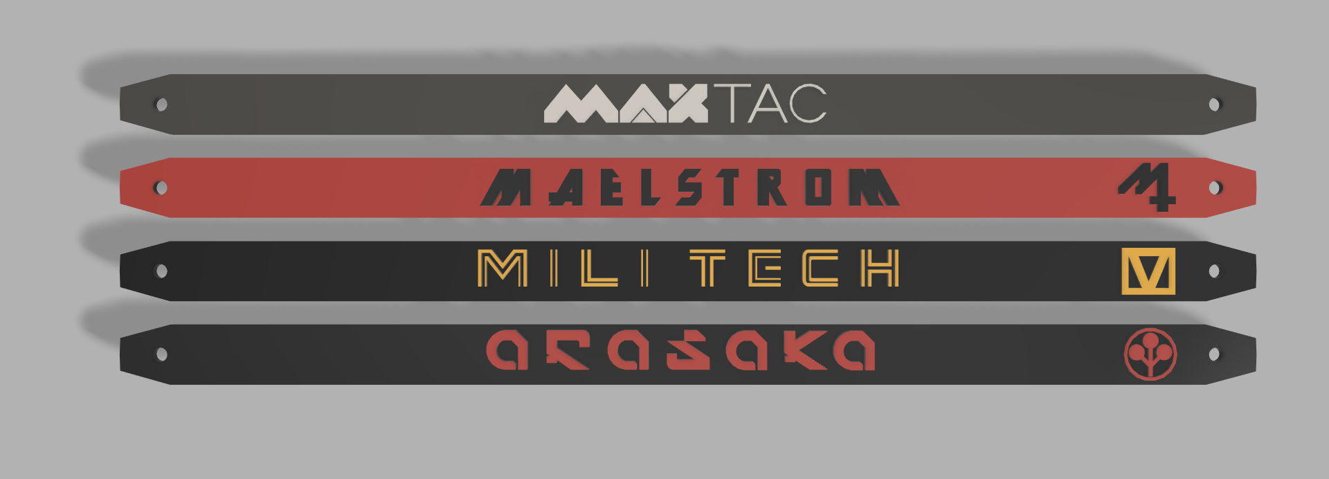 Cyberpunk 2077 Dominator Titanium RAM Faction Plates