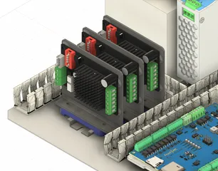 Vertical MKS TMC2160-OC Din Rail Mount - Tall
