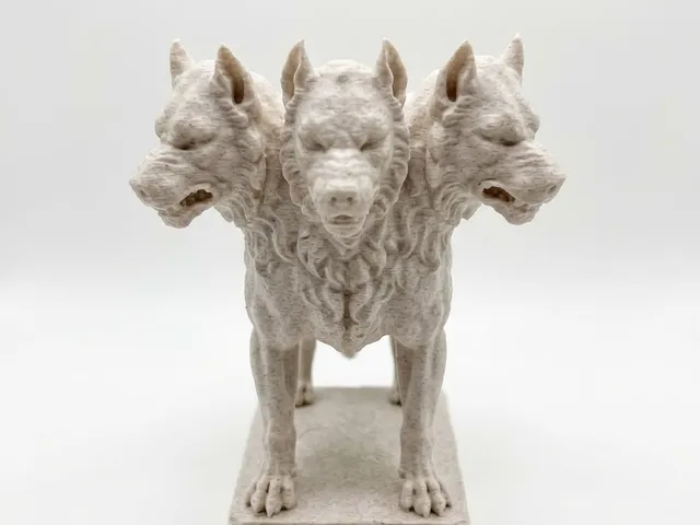 Stylized Classical Cerberus Statue
