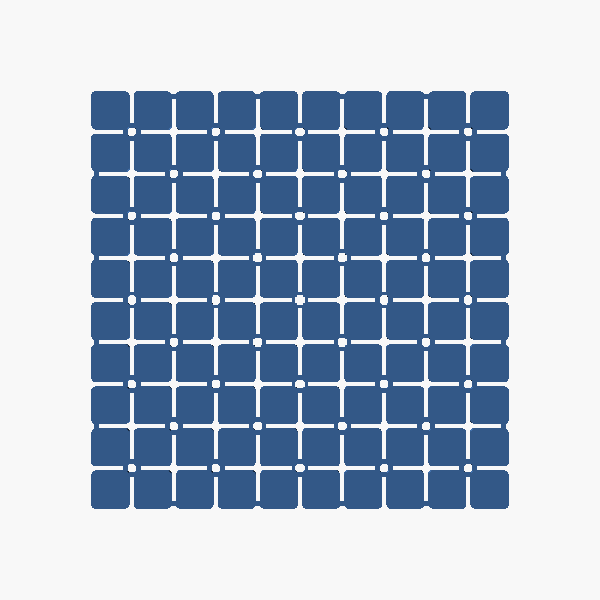 Auxetic Grip Pad — Rotating-Squares Metamaterial (parametric, 4 sizes + coupon)