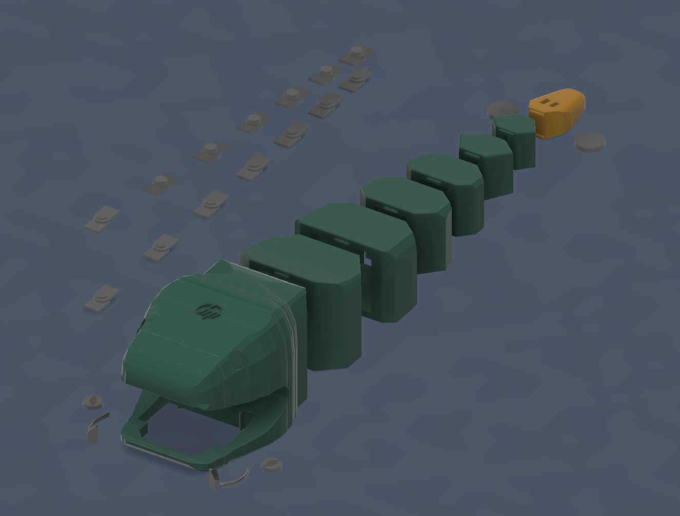 Snake Slide on head mod 3D model