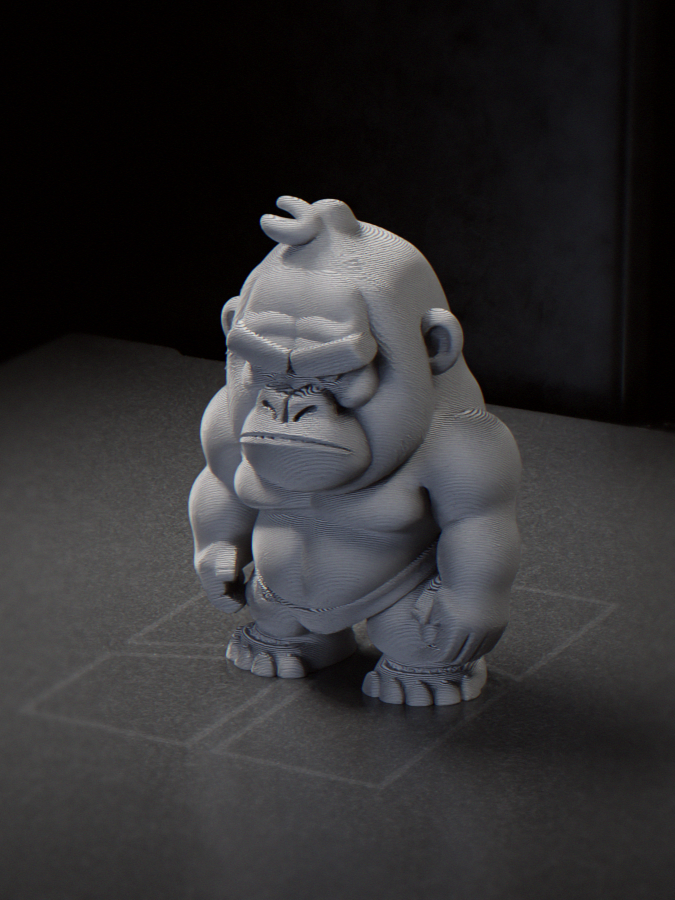 Angry Gorilla Figurine Animal 3D Printable