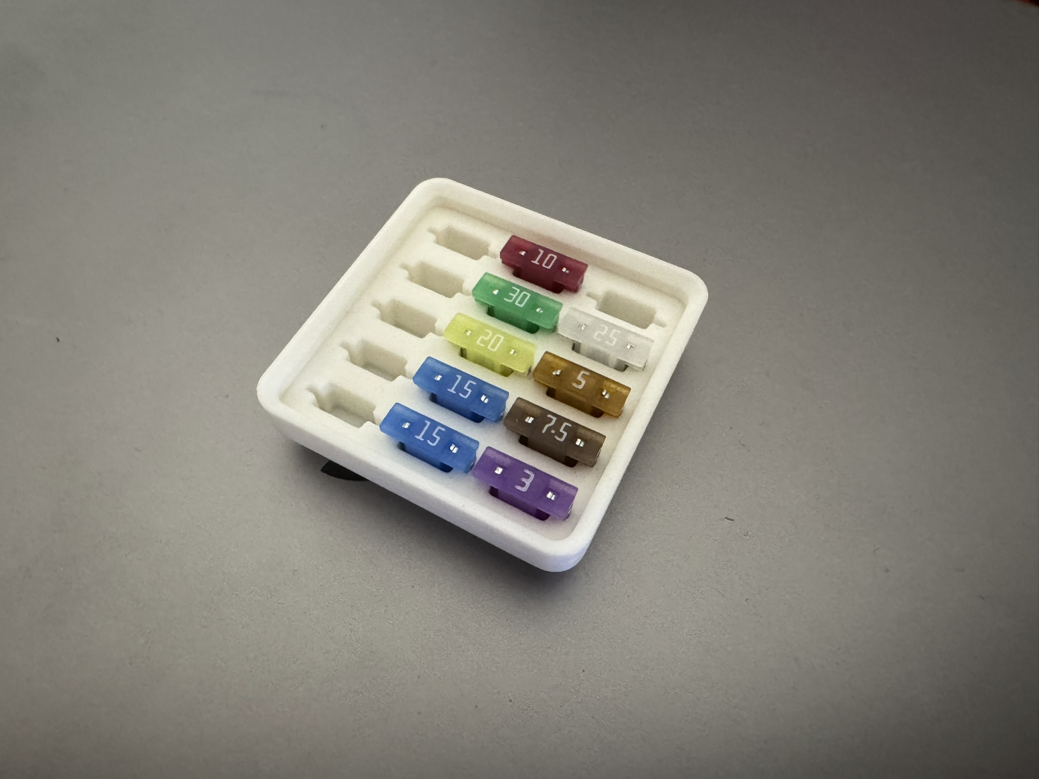 Low-profile Mini Fuse Gridfinity tray (LP-mini)
