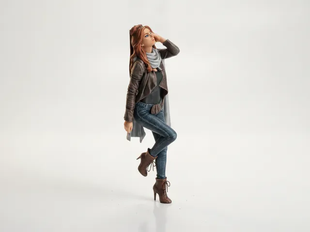 Lady Wiping Tear Figurine Female Sculpture 3D Printable