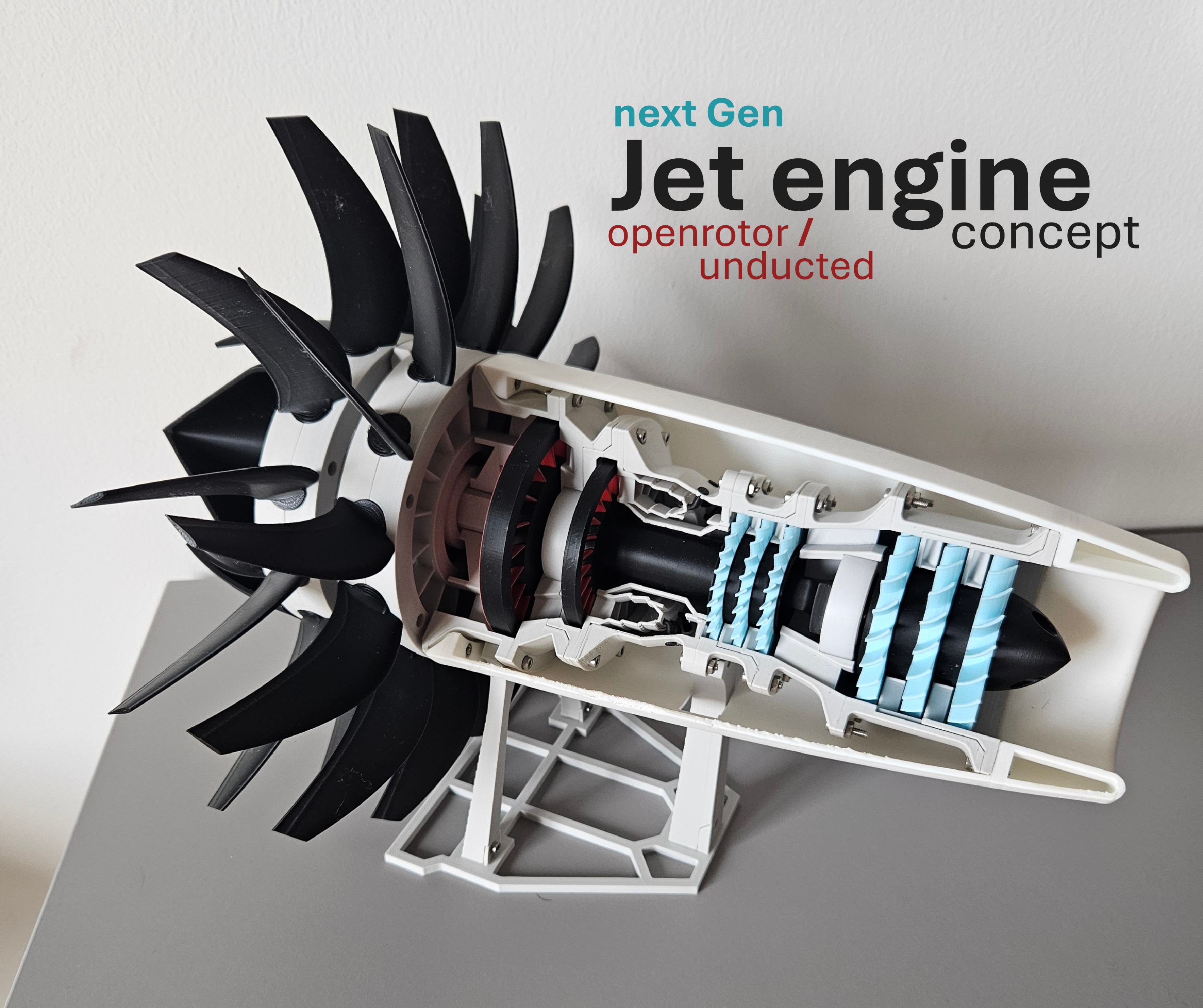 3d printable Jet engine - Propfan - no glue assembly — miniatura 4