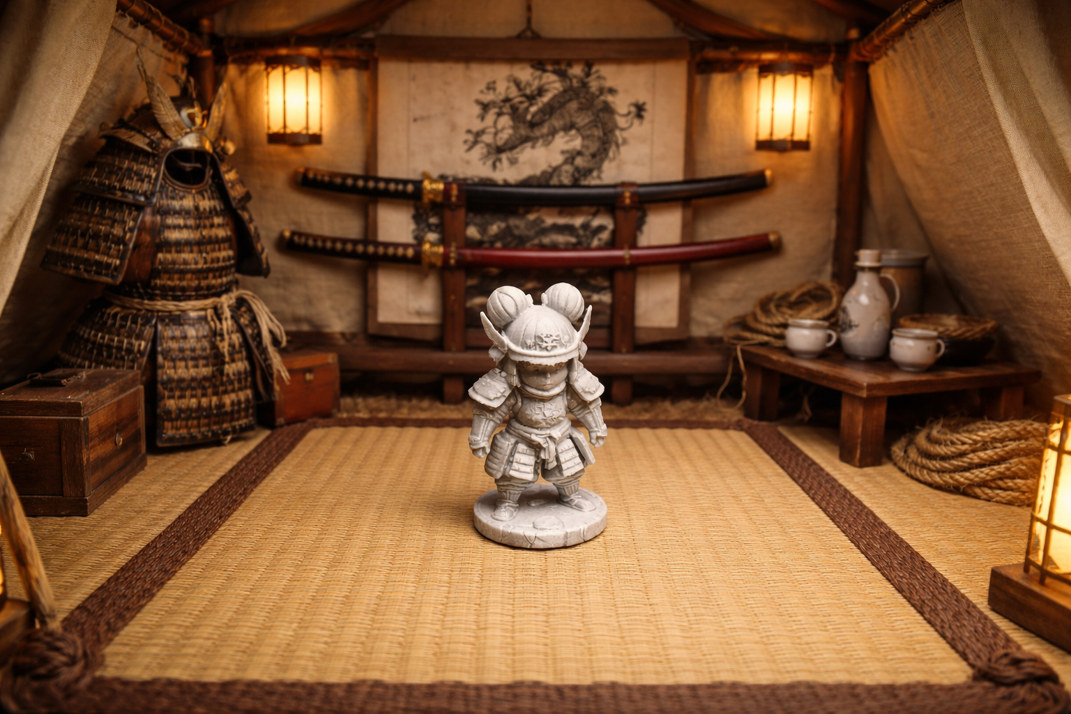 Female Shogun - Little Samurai Warrior  (女将军小武士) 3D model by Wild190