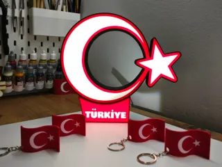 Türk Bayrağı Anahtarlık-Turkey Flag