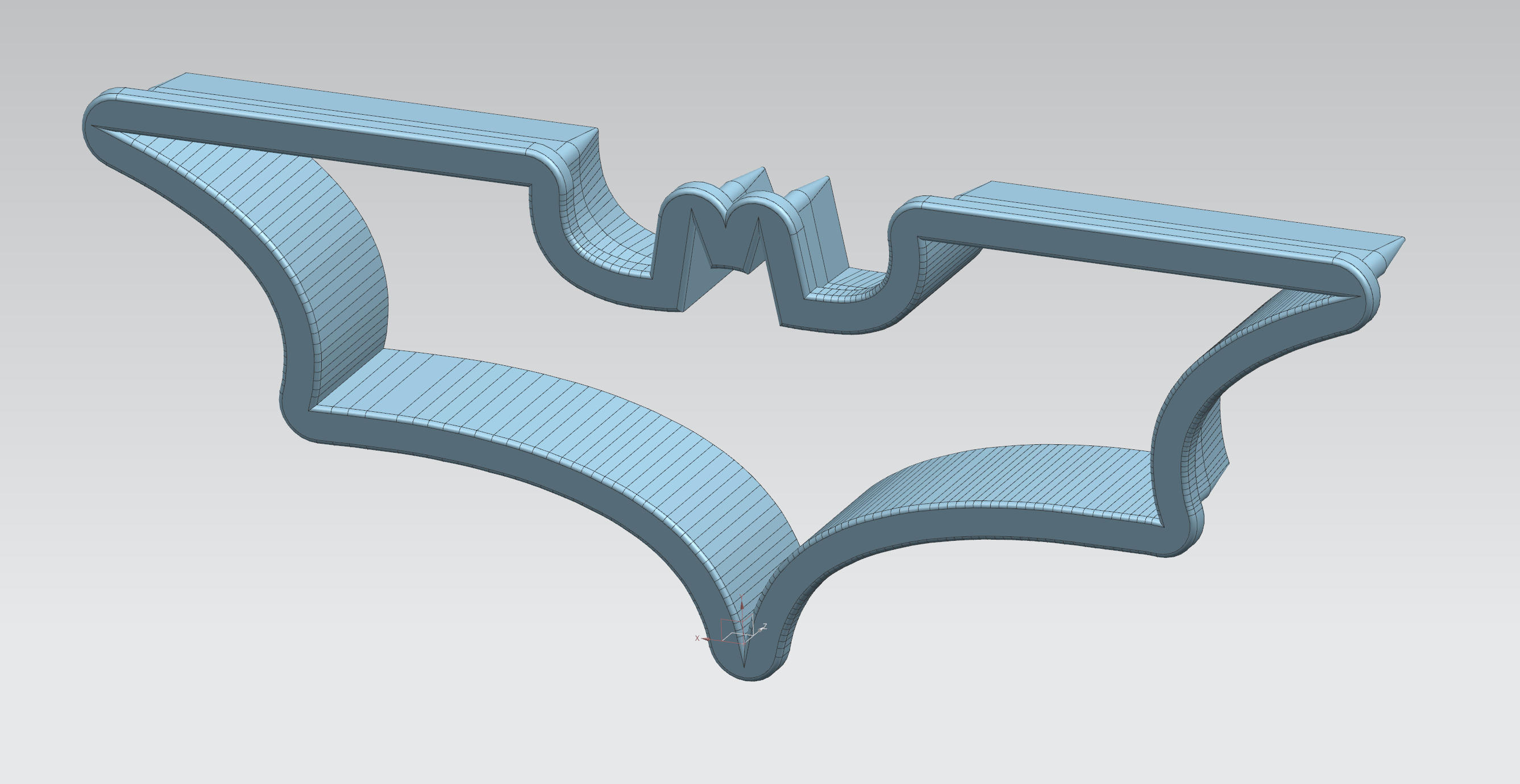 Batman cookie cutter with sharp cut edge