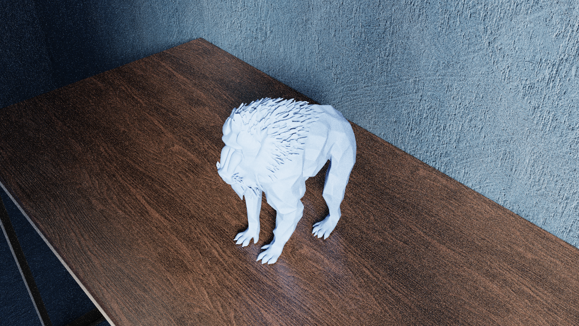Low Poly Mandrill — miniatura 4