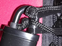 Zipper Pull using paperclip with padlock hole