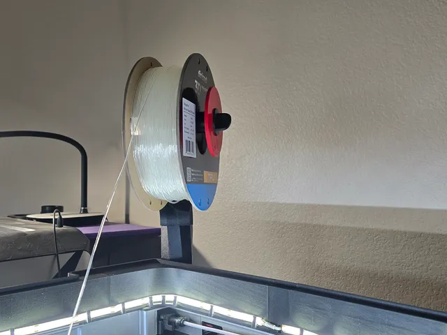 Versatile filament + Qidi dry-box spool mounting arm