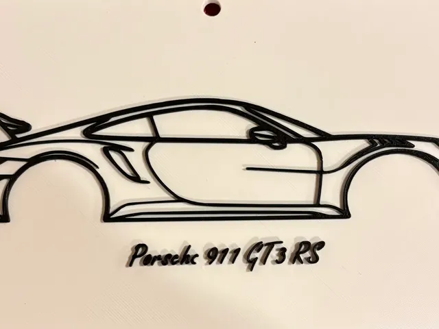 Porsche 911 GT3 RS Silhouette/Wall Art