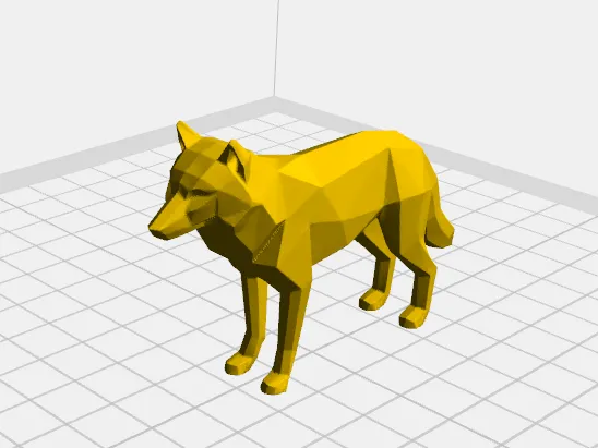 Low-poly wolf
