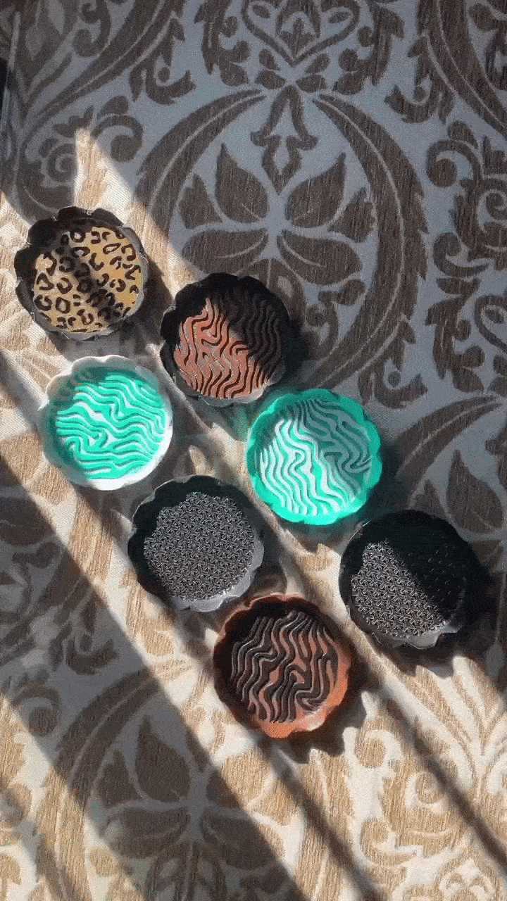 Pack 3 diseños Posavasos! (torbellino, leopardo, tri-angle)