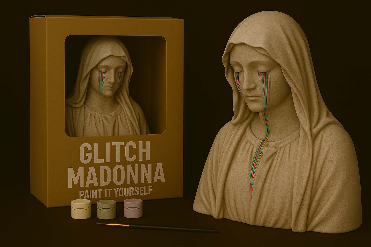 Glitch Madonna – Paint-It-Yourself