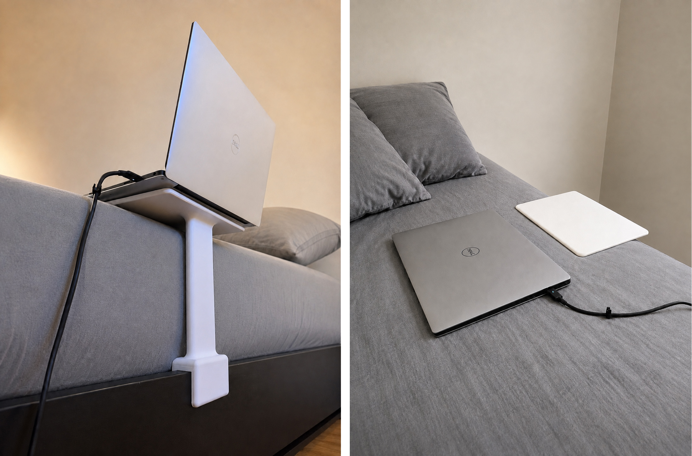 Bedside Laptop Stand / Mattress-Level Bed Rail Mount