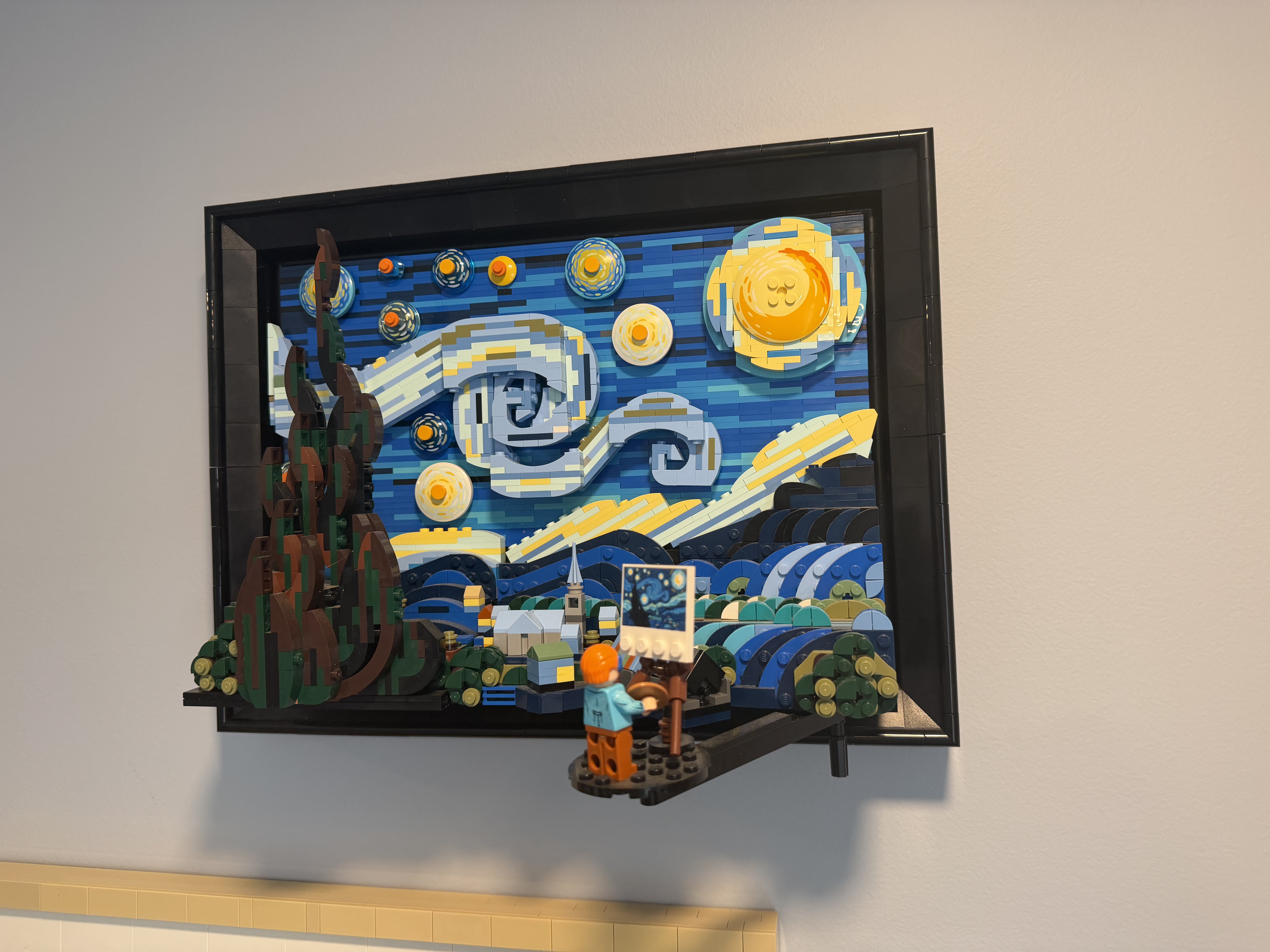 No-Drill Command Strip Wall Mount for LEGO The Starry Night (21333)