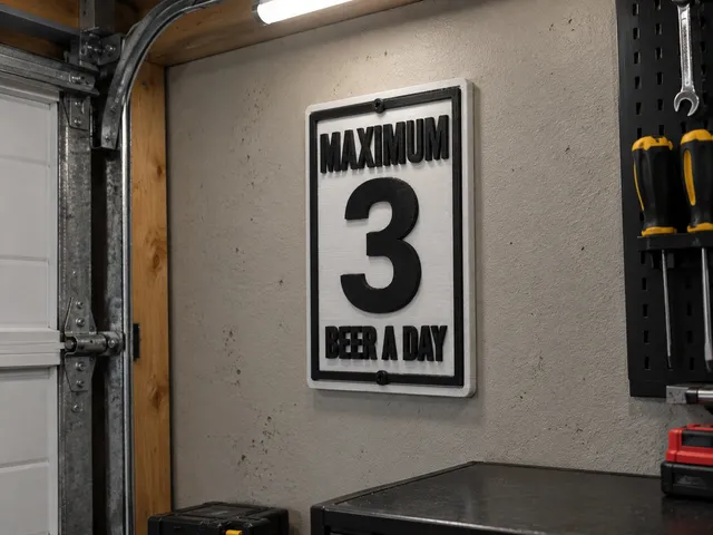 Maximum speed limit sign but for beer