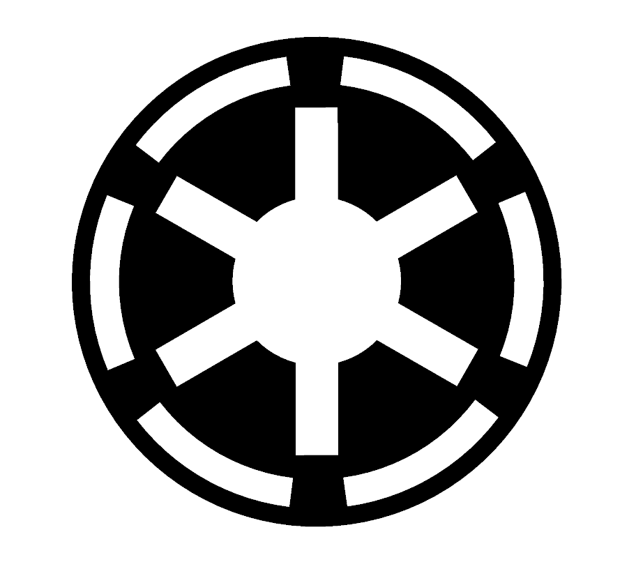 Galactic Republic Emblem (6 and 8 rayed) - Wall Art - Stencil - Star Wars Fan Art