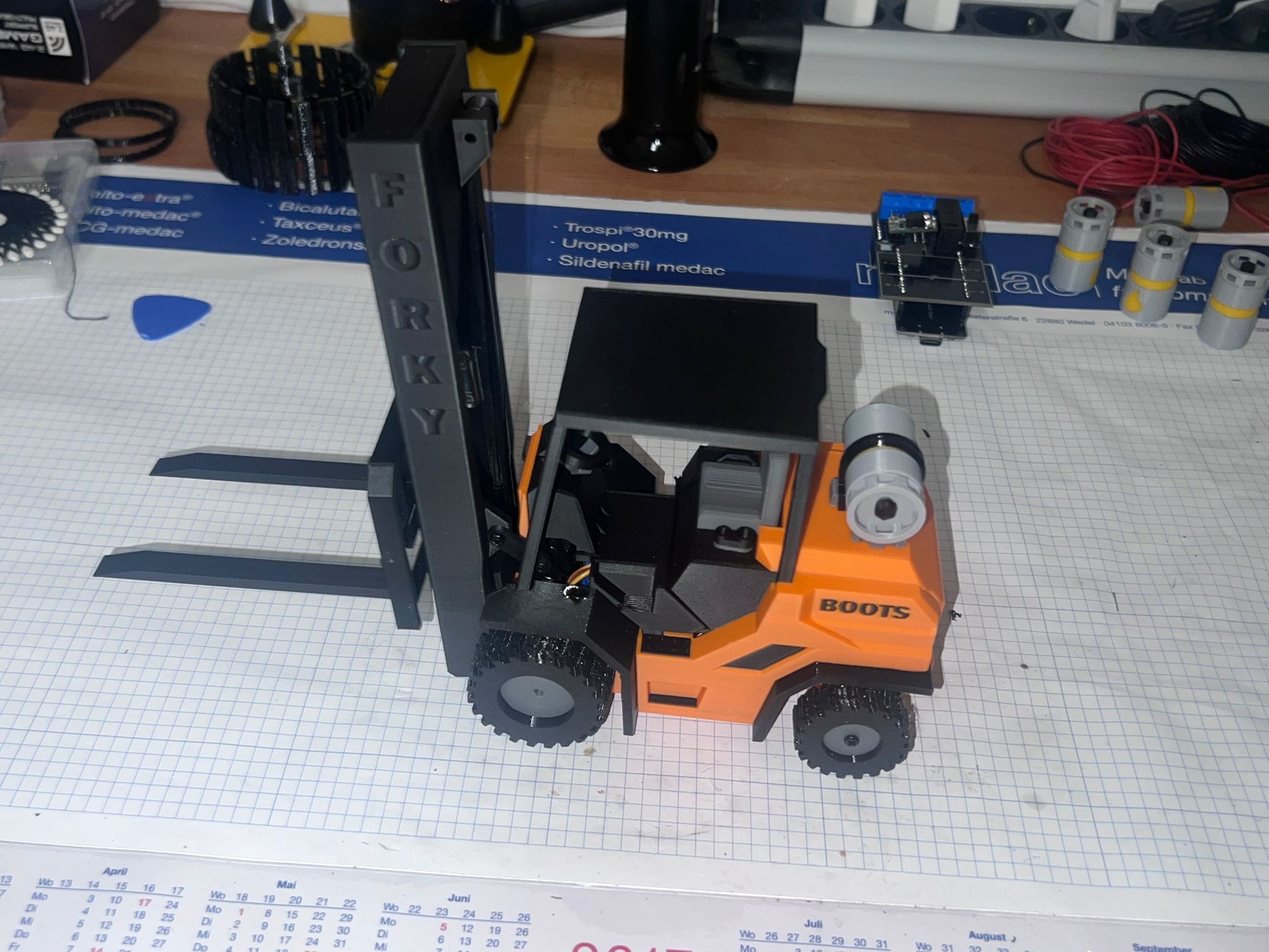 3D Printed RC Forklift - DIY optimization