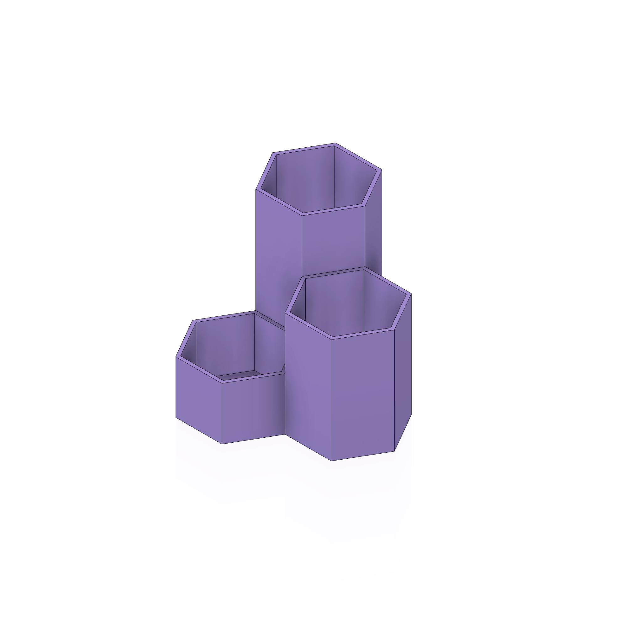 Hexagon Pen Holder, Desktop Pencil Stand, Geometric Honeycomb Makeup Brush Holder