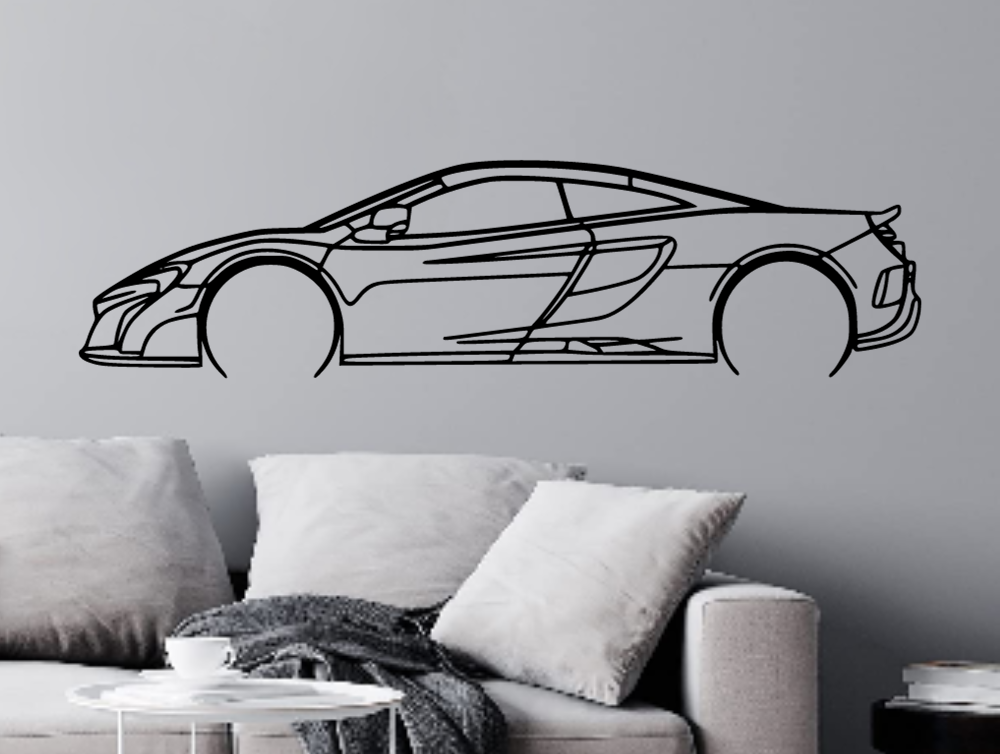 McLaren 675lt Silhouette Wall Art by Sabu8 | Download free STL model ...