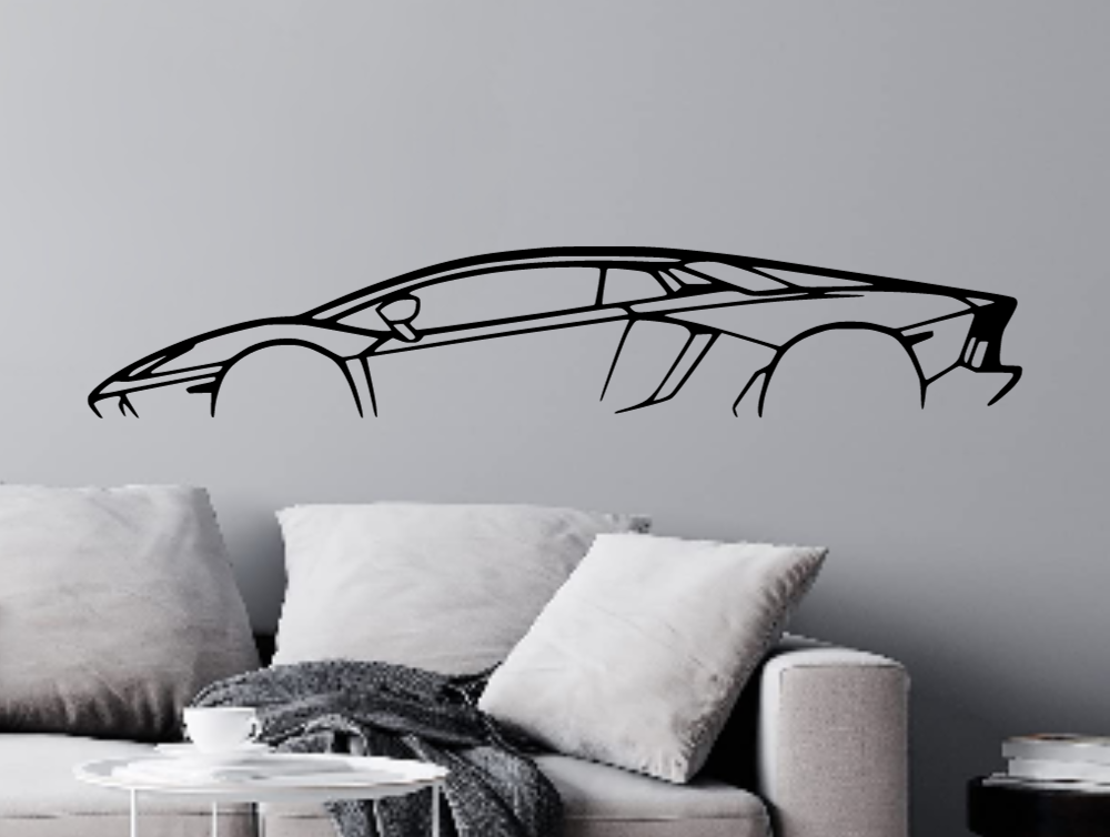 Aventador Silhouette Wall Art by Sabu8 Download free STL