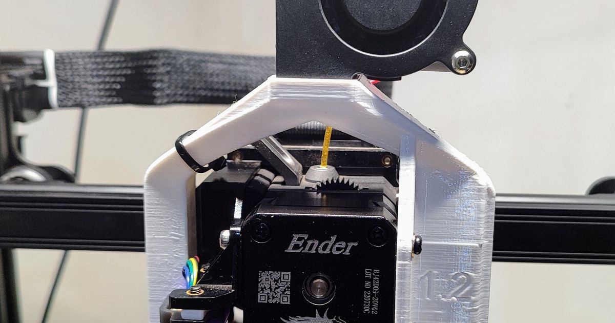 REMIX - Ender 3 S1 part cooling fan duct - for 5015 Fan - clear view of ...
