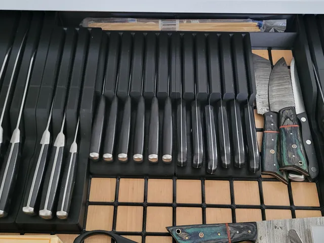 Gridfinity Knife Blocks 2 knives per column