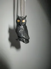 Low Poly Owl Amulet / Medaillon