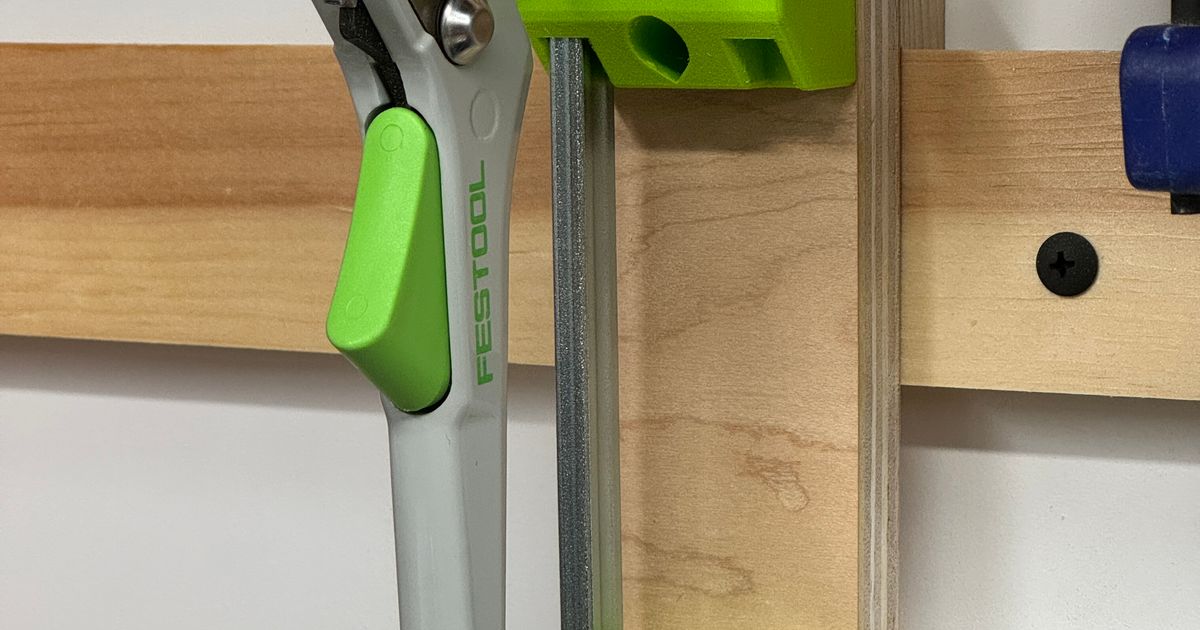 Guide Rail Clamp Wall Mount Holder Remix (Festool, Bessey, Makita) by