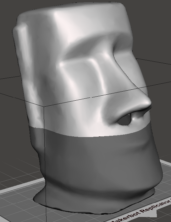 Moai Tissue Dispenser-Split 3D model thumbnail