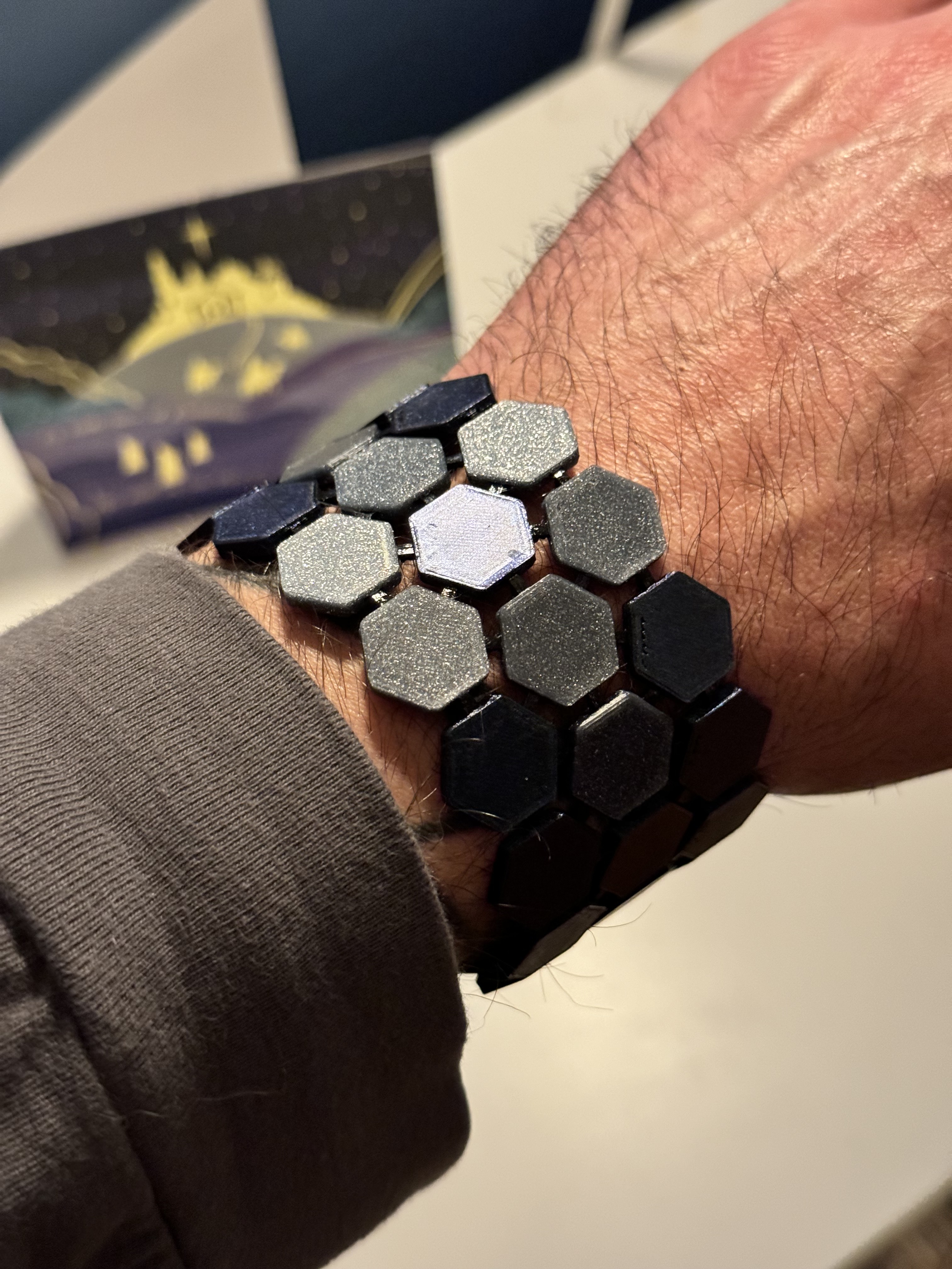 Flexy Hexagon Bracelet Remastered (TPU/PLA)