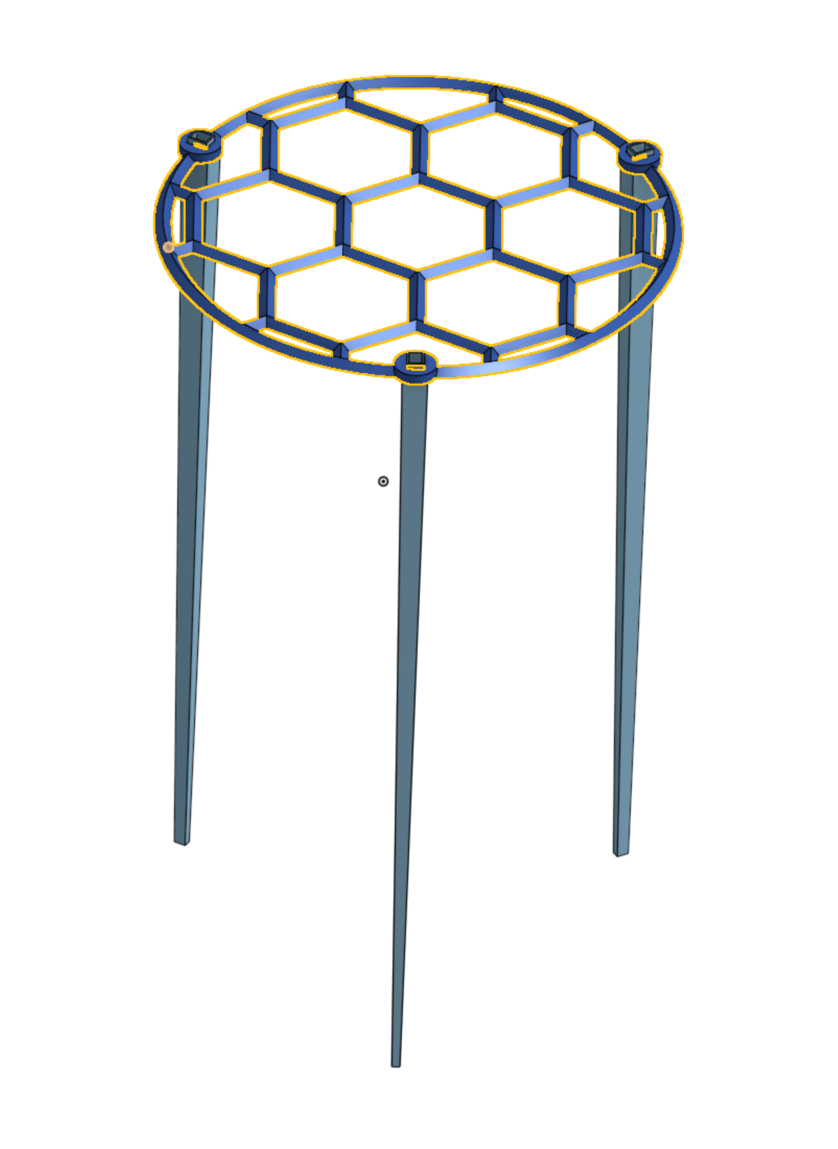 Miniatura 2 do modelo 3D Stackable Honeycomb Grid Plant Trellis