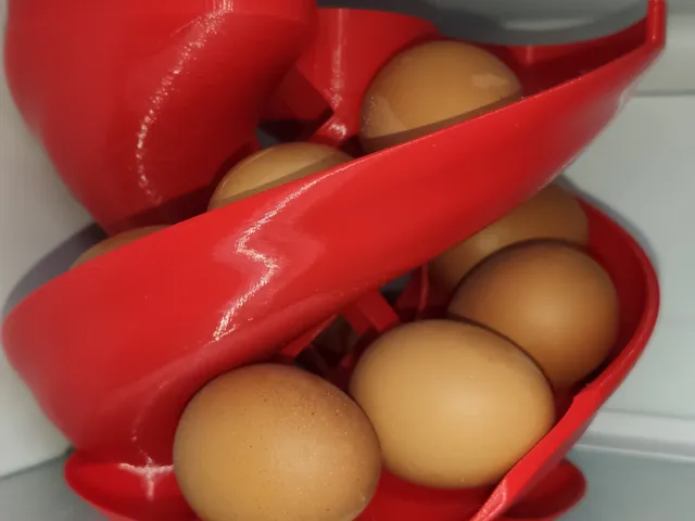 Fridge spiral egg holder