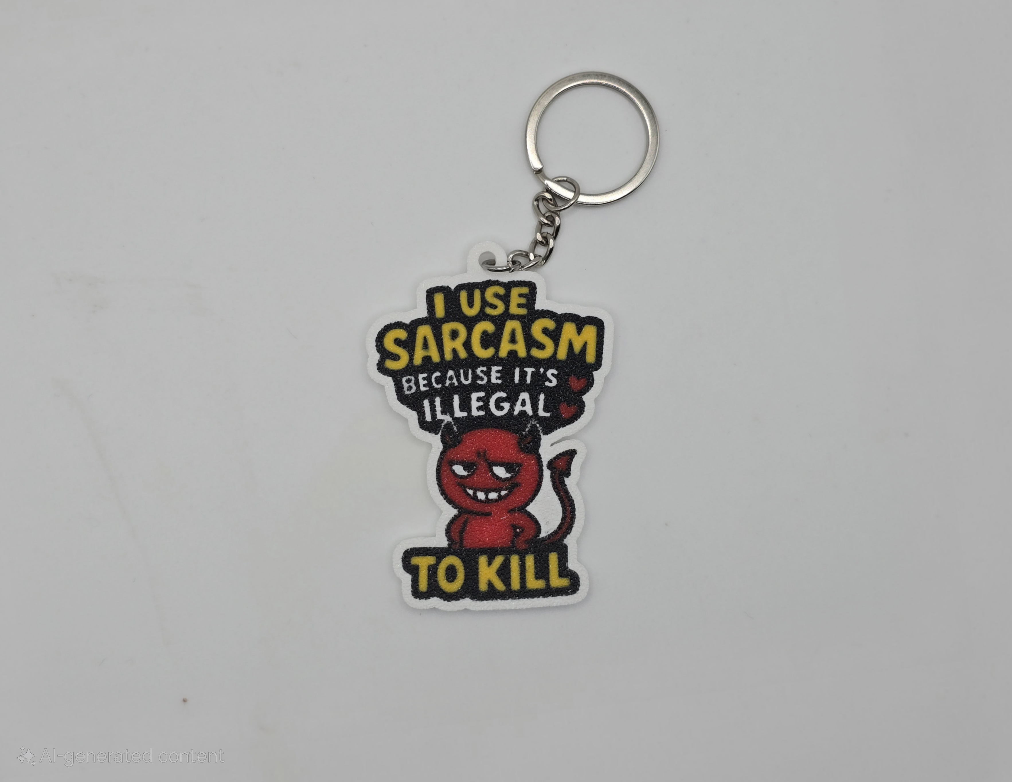I Use Sarcasm Because It's Illegal to Kill Keychain