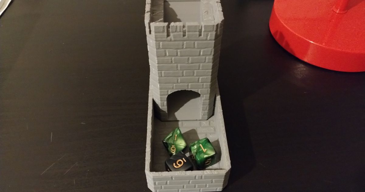 Simple Stone Dice Tower by BiggBadaBoom | Download free STL model ...